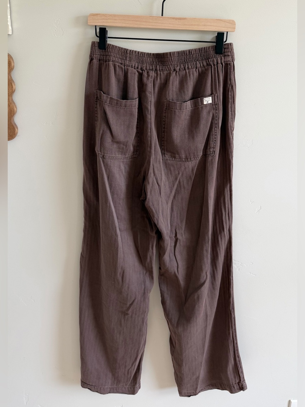 Billabong Wide Leg Pull on Pants in Brown - Picture 7 of 8